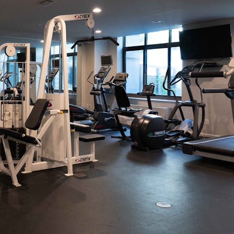 Start your mornings with a session in the building's gym