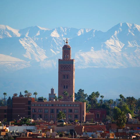 Visit the Koutoubia Mosque in the heart of Marrakech