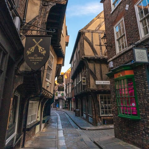 Wind your way through the medieval Shambles, just fifteen minutes from your door