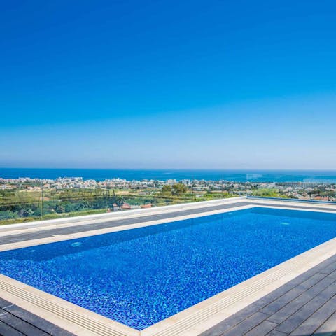 Enjoy sweeping views across Protaras whilst relaxing by the pool