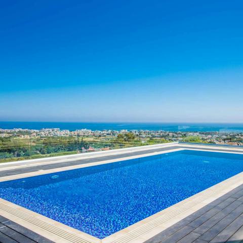 Enjoy sweeping views across Protaras whilst relaxing by the pool