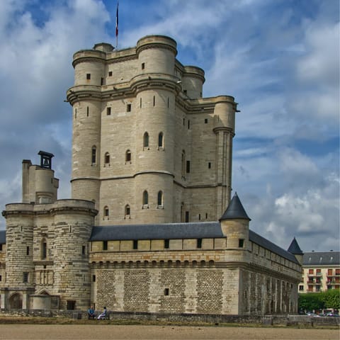 Visit the royal building, Château of Vincennes, just a six–minute walk away