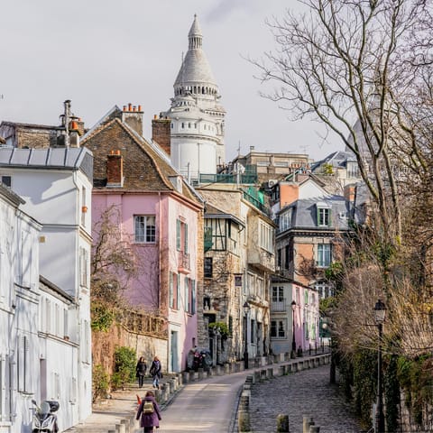 Explore nearby Montmartre, one of Paris' prettiest enclaves