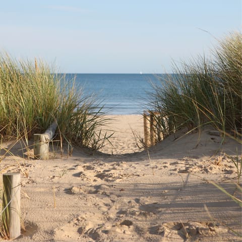 Explore sandy spots like Walberswick Beach, just a mile from home