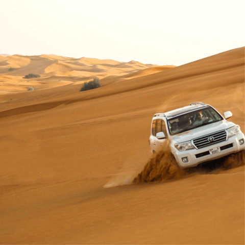 Book a dune bashing tour in a 4X4 – as breath taking as it is thrilling