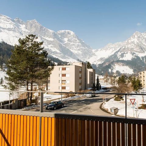 Admire the mountains from the comfort of your private balcony