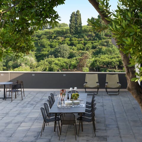 Light the barbecue and savour magical evenings on the terrace