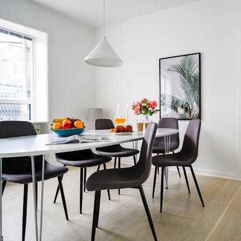 Enjoy the simplicity of contemporary Danish living and share a meal with friends 