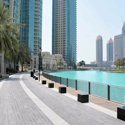 Start the morning with a gentle stroll along Marina Promenade