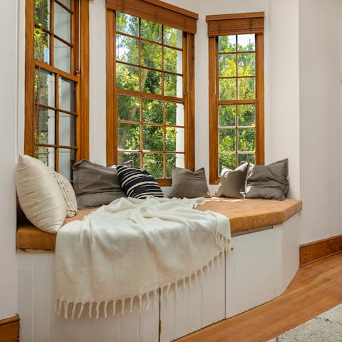 Discover your new favourite reading spot on the bay window seat