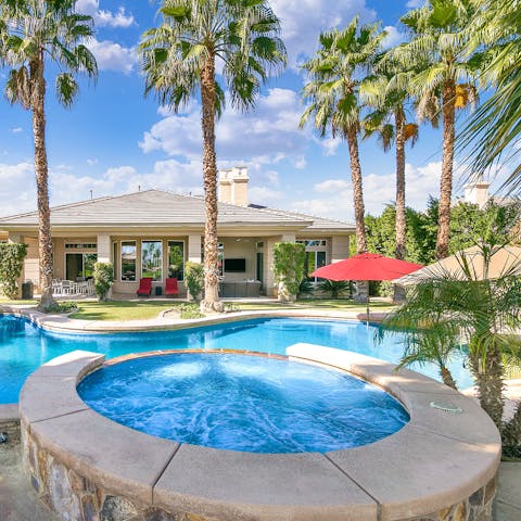 Soak in the Jacuzzi after swimming laps