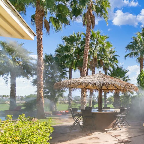 Cool off on hot days with the amazing misting system 