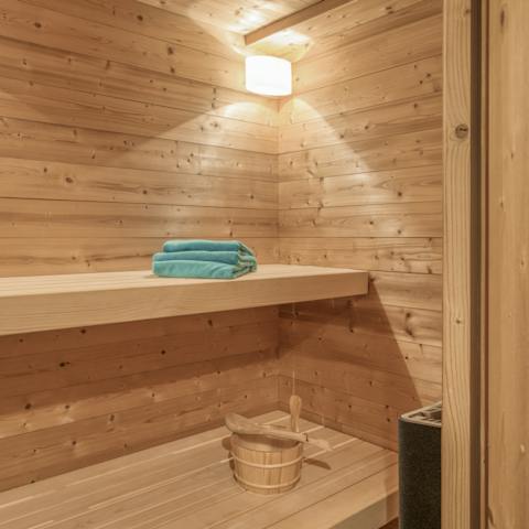 Don't forget to pamper yourself in the sauna