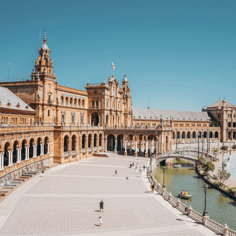 Stay within walking distance of monuments such as the Cathedral, Alcázar, and Giralda