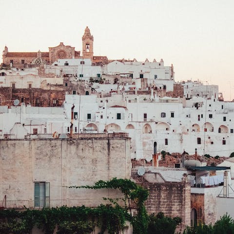 Wander the whitewashed streets of nearby Ostuni