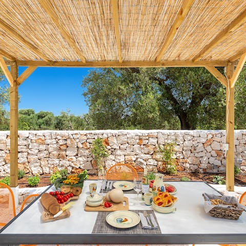 Come together for a barbecue feast on the veranda