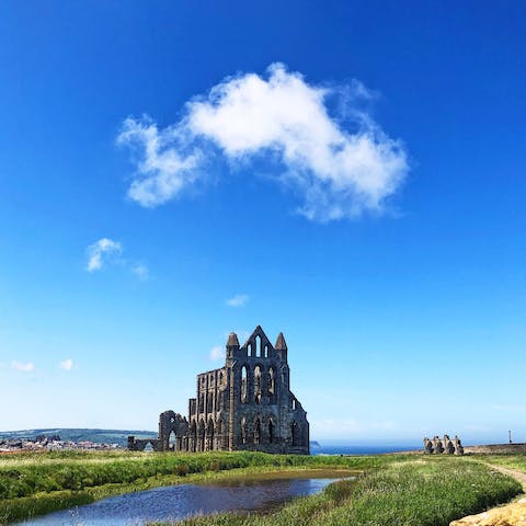 Walk eleven minutes to Whitby Abbey to explore the ruins that inspired Dracula