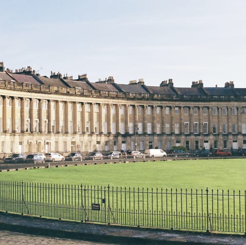Go for a short stroll to The Royal Crescent and admire its splendour