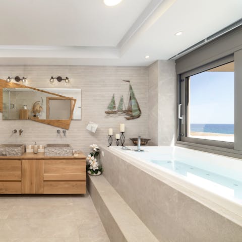 Soak away your troubles in one of the luxurious bathrooms