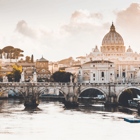 Make the drive to Rome and spend the day exploring the beauty of the city