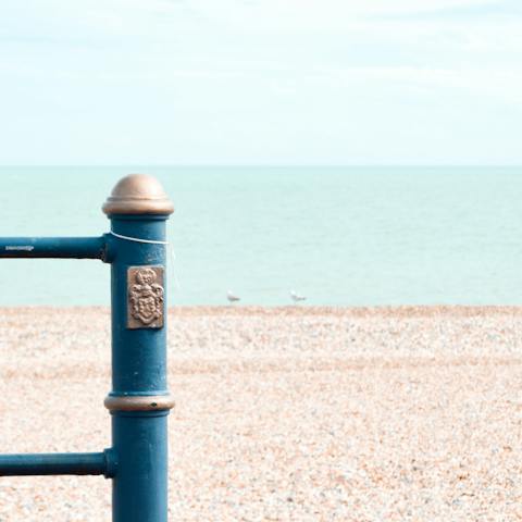 Spend leisurely days on Hythe Beach, less than a minute walk away