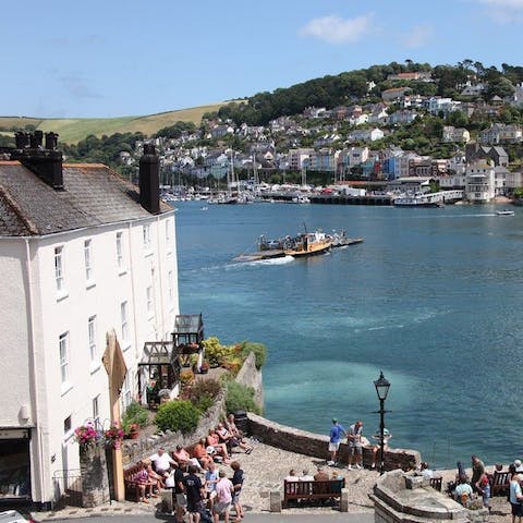 Stroll around Dartmouth Harbour, just a five-minute walk away