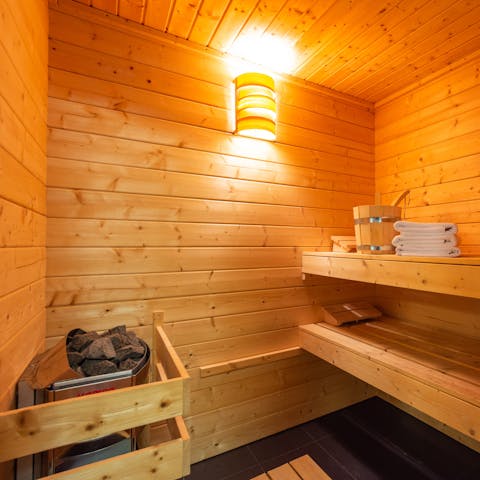 Relax in the sauna