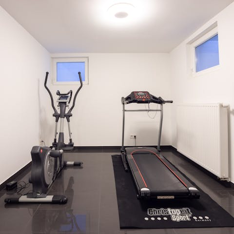 Enjoy a workout session in the mini gym