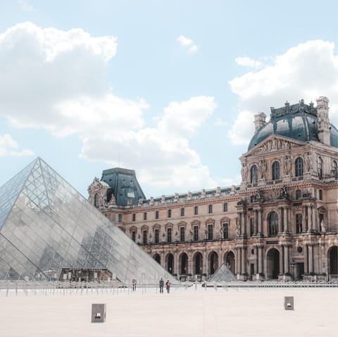 Make the eight-minute walk to the world-class collections of The Louvre