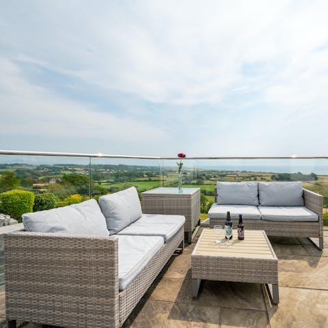 Enjoy a couple of sundowners on the patio at the end of a relaxing day
