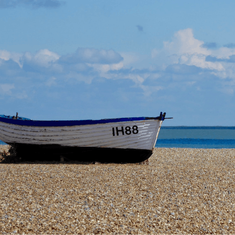 Have a twenty-minute-drive over to Aldeburgh, and have a walk on its lovely beach