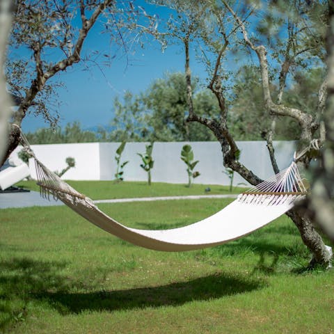 Have some peace and quiet with a book in the hammock