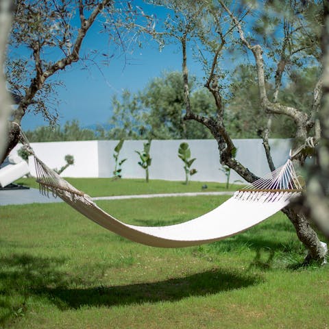 Have some peace and quiet with a book in the hammock