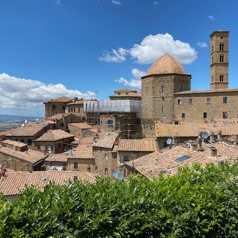 Visit the walled mountaintop town of Volterra, just half an hour away