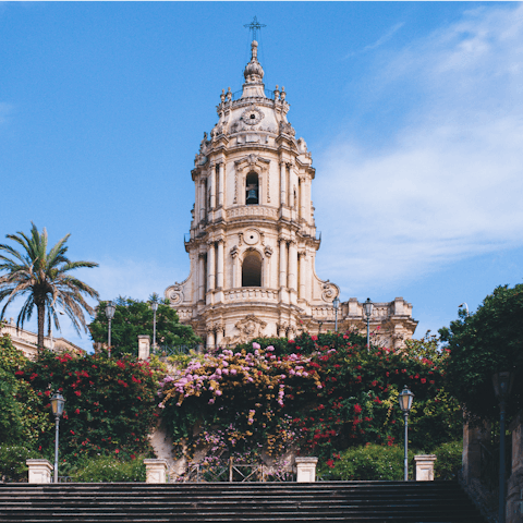 Take a day trip to the city of Modica, a thirty-minute drive away