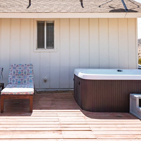 Spend your evenings stargazing from the open-air hot tub