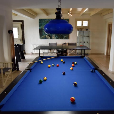 Keep entertained in the games room after a day of exploring the island 