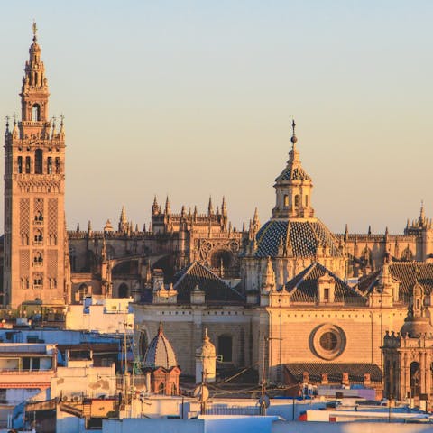 Visit the beautiful Seville Cathedral, just over 1 kilometre away