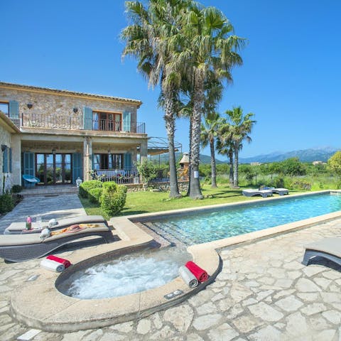 Cool off from the Spanish heat with a refreshing dip in the private pool