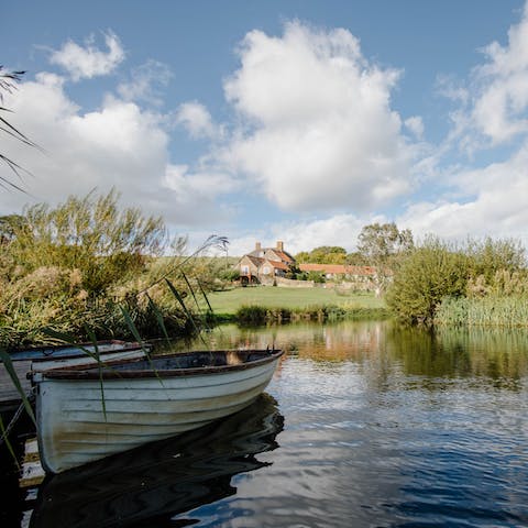 Drift off on the ground’s rowing boats and meet the resident ducks