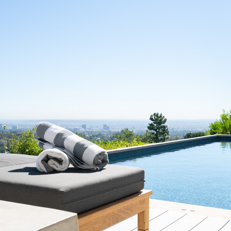 Sunbathe in the garden from the plush outdoor lounge area