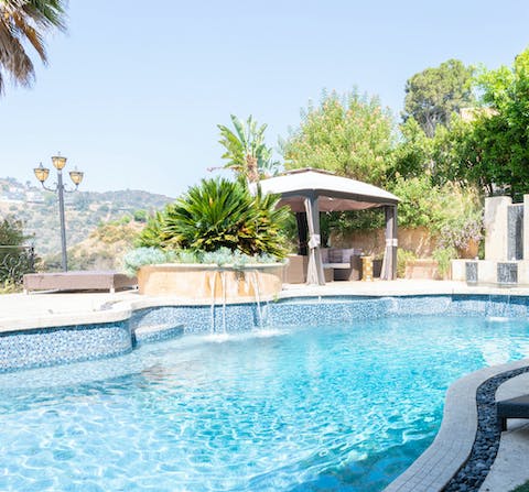 The waterfall pool fountain