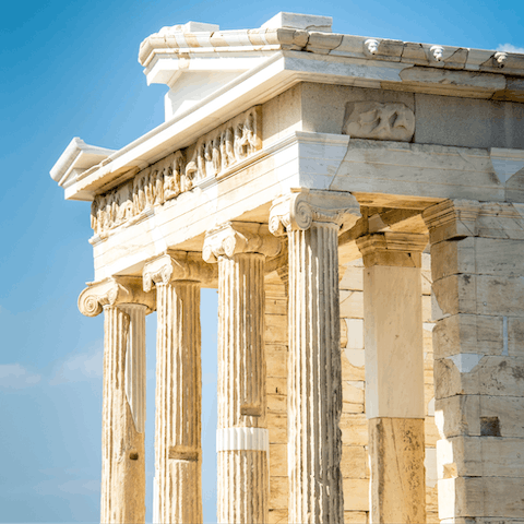 Visit the historic Acropolis of Athens, reachable on foot from your home