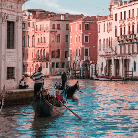 Let your host arrange a wonderful gondola tour 