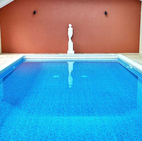 Take a relaxing dip in the heated indoor pool after a busy day exploring