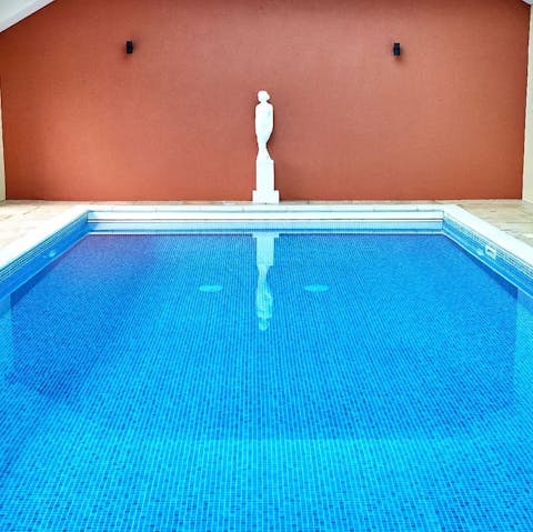 Take a relaxing dip in the heated indoor pool after a busy day exploring