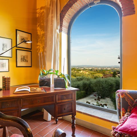 Admire incredible views of the Tuscan countryside