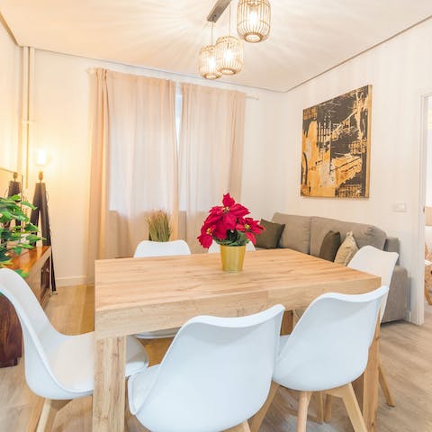 Enjoy some tapas at the dining table