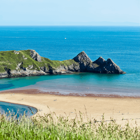 Visit nearby Criccieth beach for a refreshing swim in the sea