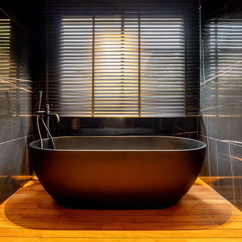 Take a long soak in your private bathtub